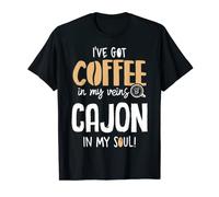 Cajon Shirt for Coffee Lovers Gift - In My Veins & Soul T-Shirt