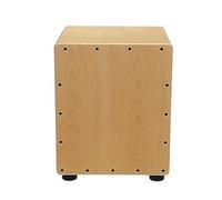 Cajon - Wooden Box Drum made of birch, built-in guitar string, Mini Hand Drum for Beginners, Percussion Instrument (B)