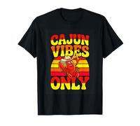 Cajun Vibes Only Crawfish Louisiana Boil Retro T-Shirt