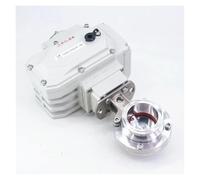 CAKADIXIY 220V/24V Tri Clamp 1.5" 2" 304 Stainless Steel Electric Butterfly Valve for Homebrew(220v,38x50.5mm)