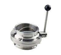 CAKADIXIY 5-1/4" φ133 Stainless Steel 304 Butterfly Valve Tri Clamp 145mm