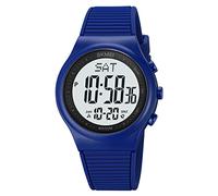 CakCity Digital Watch for Women Waterproof Stopwatch Sports Watches for Mens and Womens Unisex Outdoor Rubber Strap Multifunction Wristwatch with Luminous Display, Blue, sport