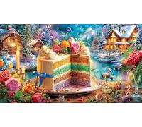 cake 1000 Pieces Recycled Paper Puzzle - Educational Decompression Home Activity for Adults 38x26/1000pcs