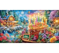 cake 1000 Pieces Recycled Paper Puzzle - Great Gift Idea Challenging Home Activity for Adults 38x26/1000pcs