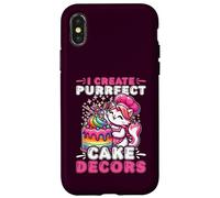 Cake Artist Cute Kawaii Cat Cake Decorator Case for iPhone X/XS