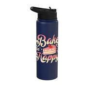 Cake Baker Bake Me Happy Cupcake Stainless Steel Insulated Water Bottle