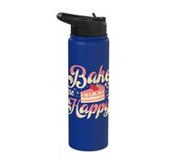Cake Baker Bake Me Happy Cupcake Stainless Steel Insulated Water Bottle