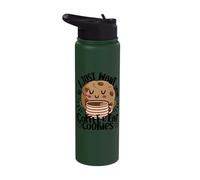Cake Baker I Just Want Drink Coffee & Cookies Cupcake Stainless Steel Insulated Water Bottle