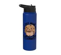 Cake Baker I Just Want Drink Coffee & Cookies Cupcake Stainless Steel Insulated Water Bottle