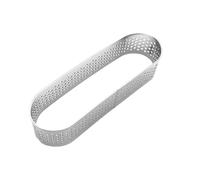 Cake Baking Gummy Rings Baking Rings Stainless Steel Mini Cookie Cutters Oval Pie Cake Mould Tools 9. 4cm Oval Ring (Silver, 9. 5x2. 8cm)