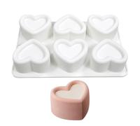 Cake Baking Mould, 6-Way Non-Stick Baking Mould with Easy Release, Cute Shaped Raspberry Mousse Mould, for Chocolate, Pastries, Ice Cream, Candles, Parties, Gatherings, Holidays, for Children