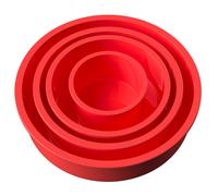 Cake baking tins 4-piece set silicone springform round 10 / 16.3 / 19.8 / 25 cm