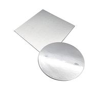 Cake Boards 10” - Round & Square - Pack of 2 - Sturdy Cake Base with Elegant Silver Foil Finish - Ideal for Decorating, Presenting & Transporting Cakes