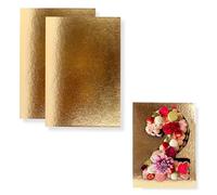 Cake Boards 14" x 10" (13.78 x 9.84 inches) - Decorative Rectangular Cardboard Pastry Base - 1 mm Thick - Double Sided Gold - 10 Pack