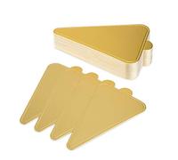 Cake Boards Triangle Mousse Cake Cardboard Gold Cupcake Cake Base Dessert Displays Tray for Dessert Buffet, Wedding, Parties, Cake Pastry Cup 100 Pieces