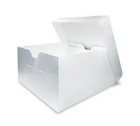 Cake Box 10 Inch - Pack of 5 White Transport Boxes
