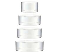 Cake Box Set | Acrylic Filled Storage Box with 4 Levels - Calças de Cintura Elástica com Corte Amplo e Bloco de Cor Leopardo - for Wedding Birthday Christmas Party Buffet Office