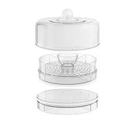 Cake Cake With Dome Lid - Salad Serving Builla | Serving Tray Fruit Server In Service | Desert Dish For Kitchen | Sandwich Trays With Lids For Buffet