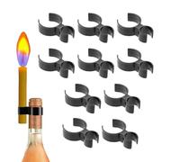 Cake Candle Clips - 10pcs Sparkler Holders, Universal Wine Bottle Safety Clips, Champagne Service Glitter Stand | Birthday Party Kids Celebration Supplies for Family Gatherings