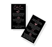 Cake Care Instruction Card | 50 Pack 2x3.5" Inch Cards | How to Properly Carry and Store Your Cake | Cake Makers Bakers Bakery Supplies Cards To Go With Cakes