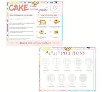 cake Care Instruction Card for Shop: Cutting Guide and Storage for All Kinds of Cakes - 200Pcs 4.3×5.5Inch