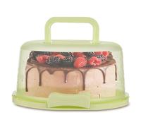 Cake Carrier, Cake Box with Secure Locking Lid, Portable Round Cakes Container with Handle, Food Storage Container, for Transport Pizza Pie Cakes Cupcakes, Cookie, Fruits, Pastries, Desserts
