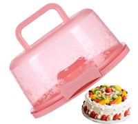 Cake Carrier - Portable Round Cake Container With Handle, For Transport Pizza Pie Nut Egg, Secure Locking Lid, For Transport Pies Nuts Fruit, Food Storage Container 26x22x12.5CM,Gift For Mother's Day