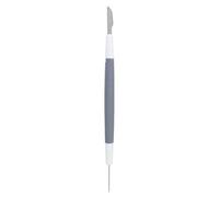 Cake Carving Tool Set - Food Grade Plastic Fondant Decorating Kit with Gold Icing Roller, Stitch Wheel, Exacto & Flower Pattern Cutters, & Heat for Professional Baking