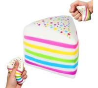 Cake Cheese Squishies, Big Cheese Squeeze Stress Ball Realistic Design, Slow-Rebound Shapeable Squeeze Ball Sensory Fidget Toy Relieves Stress for Adults (A-1PACK)