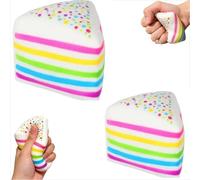 Cake Cheese Squishies, Big Cheese Squeeze Stress Ball Realistic Design, Slow-Rebound Shapeable Squeeze Ball Sensory Fidget Toy Relieves Stress for Adults (A-2PACK)