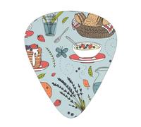 Cake Coffee Bread Strawberry Guitar Plectrums, 12 Pcs Lightweight Guitar Plectrums, 0.46mm/0.71mm/0.96mm Thickness For Acoustic Guitar Acoustic Electric Guitar Ukulele Bass