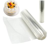 Cake Collar Thickened 12/14/16cmx10m Cake Roll Plastic Transparent Acetate Sheets Strips for Baking to Decorate Chocolate Mousse Clear Acetate Cake Collars Transparent Acetate Roll （16cm）