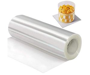 Cake Collars, 20cmx10m - 8inch Clear Transparent Acetate Roll, Mousse Cake Sheets, Acetate Cake Sheet for Chocolate Mousse, Cake Decorating