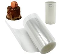Cake Collars, 8/10cmx10m Clear Transparent Acetate Roll, Mousse Cake Sheets, Acetate Cake Strips, Acetate Cake Sheet for Cake Decorating, DIY Baking and Chocolate Mousse (8cm)