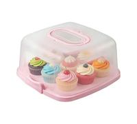 Cake Container for Transport - Reusable Food Storage with Handle Lid | Portable Cake Box with Carry Bag | Perfect for Cakes Cupcakes Desserts Muffins Bread On The Go and Home