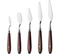 Cake Cream Spatula 5 Pieces/Set Stainless Steel Frosting Baking Pastry Tool Mixing Set Cake Icing Oil Painting Decorating Cream Toner Tool