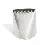 Cake Decorating Icing Piping Tip, Stainless Steel Pastry Tip Flat Serrated Double Sided Flower Mouth Cake Decorating Tube Nozzle for Cupcakes Cakes Cookies Decorating
