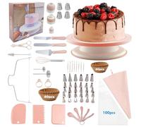 Cake Decorating Kit for Beginners | Party Cupcake Tool | and Cake Supplies, for Kitchen Birthdays Family Parties Holidays Wedding Activities Charity Events