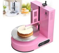 Cake Decorating Machine, 200WLow Noise Cake Frosting Machine, Turntable with Adjustable Scraper, for 4" to 12" Cake, 60-320RPM Rotating Speed,Pink