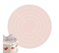 Cake Decorating Mat,11.81inch Cake Turntable Mat - Food Grade Silicone Dough Rolling Bake Mat, Thick Non-Stick Baking Mat, Pastry Baking Pad for Cooking