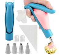 Cake Decorating Pen Tool Kit (Set of 11) Pastry Bag DIY Cake Deco Tools Kit Pastry Icing Piping Bags Pastry DIY With 4 Different-Shaped Piping Tips, 4 Nozzles Decorative Bag