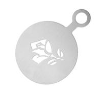 Cake Decorating Stencils - 11cm Stainless Steel Cappuccino Stencil - Coffee Decoration Template with Snowflakes, Rose and Heart