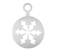 Cake Decorating Stencils - 11cm Stainless Steel Cappuccino Stencil, Reusable Coffee Art Template, Snowflakes, , Heart Pattern for Coffee Decoration