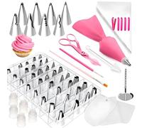 Cake Decorating Tips Set Icing Piping Bags and Tips Set-Cake Decorating Kit with 48-Numbered Piping Tips for Cookie Cupcake Cake Decoration(83 PCS SET)