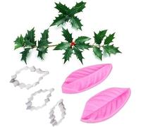 Cake Decorating Tools,Flower Leaf Petal Veiner Cutter Silicone Molds,Stainless Steel Flower Petal Cutter Mold,for Kitchen (H)