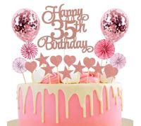 Cake Decoration 35th Birthday Rose Gold Boy Girl Happy Birthday 35th Glitter Cake Topper 35th Cake Decoration Birthday Happy 35th Birthday Cake Decoration 35th Birthday Cake Decoration 35th Birthday