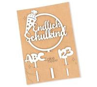 Cake Decoration First Day of School Cake Decoration Wooden Finally School Child Cake Topper School Child Cake Decoration Cake Topper ABC 123 Cake Decoration First Day of School for Girls Boys School