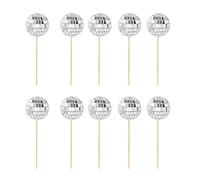Cake Decoration MirrorBalls Cake Toppers 1970s DiscoCake Decoration Table Decorations 10pcs