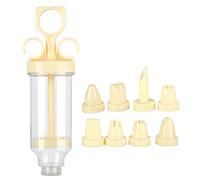 Cake Decoration Nozzle Kit, Cookies Piping Syringe with 8Pcs Nozzles Portable Reusable Icing Pastry Tips Tube Decoration Tool for Pastry Cupcakes Cake Decorating