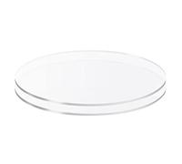 Cake Disk, 2Pcs Cake Plates Non-Sticky Reused Acrylic Buttercream Cake Discs for Cakes Serving (21CM)